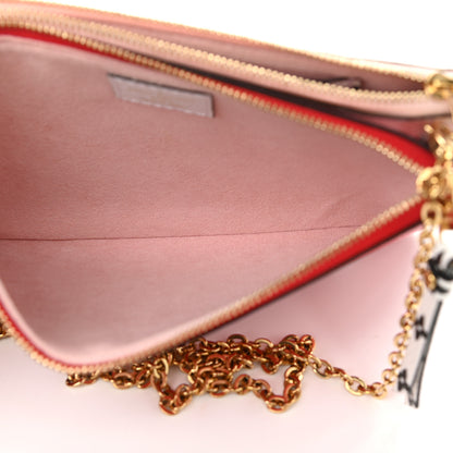 Louis Vuitton Monogram Giant Double Zip Pochette Rouge 5 of 10