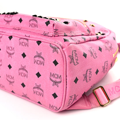 MCM Visetos Studded Small Stark M Backpack Pink 8 of 10