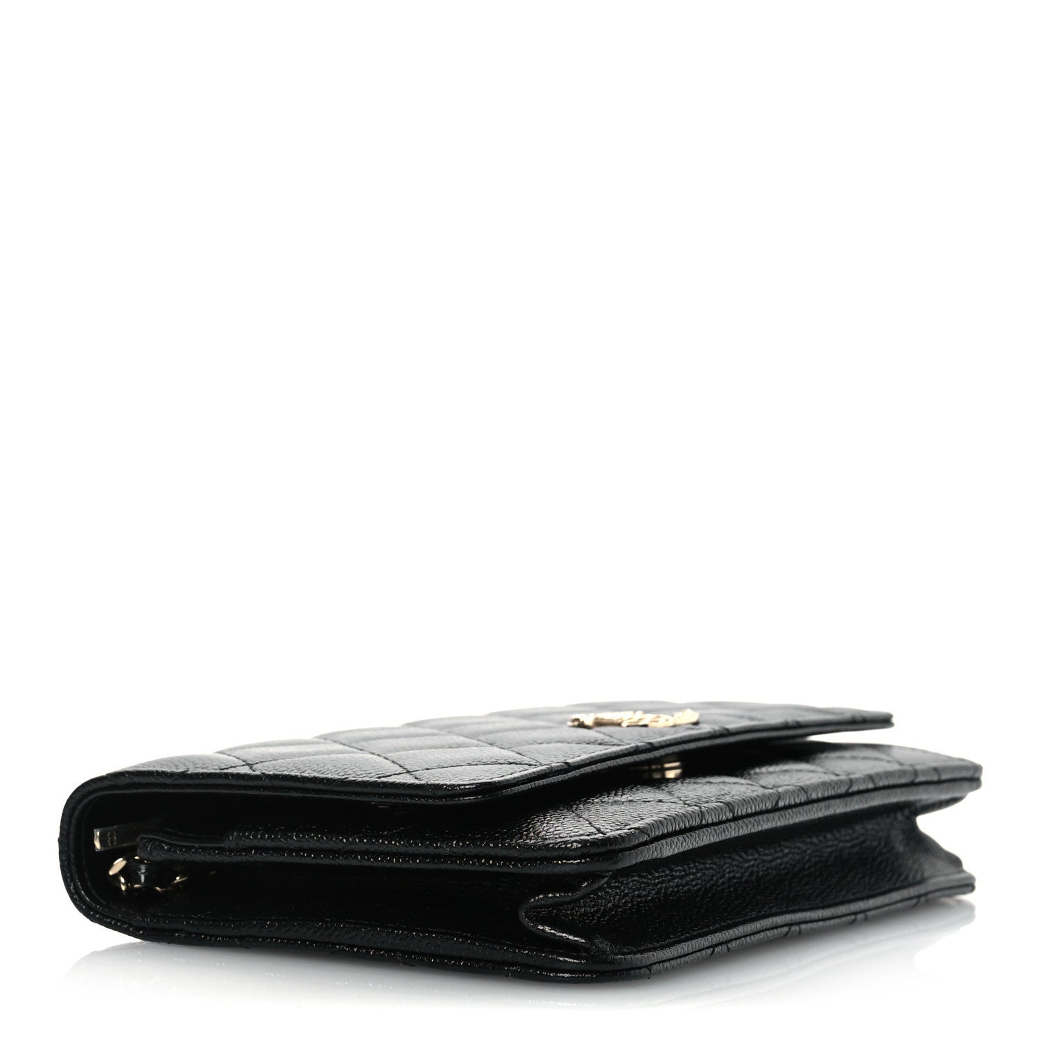 Chanel Caviar Quilted Chain CC Wallet On Chain WOC Black 4 of 11