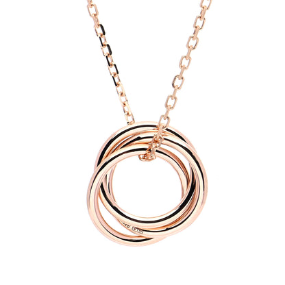 Cartier 18K Pink Gold Pink Sapphire Trinity Pendant Necklace 4 of 7