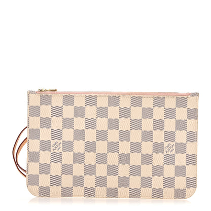 Louis Vuitton Damier Azur Neverfull MM GM Pochette Rose Ballerine 1 of 10