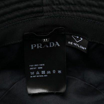 Prada Re-Nylon Metal Triangle Logo Bucket Hat XL Black 7 of 7