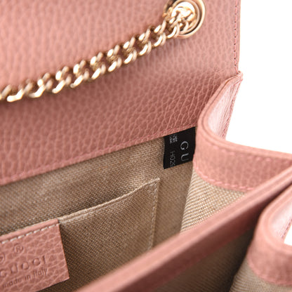 Gucci Dollar Calfskin Small Interlocking G Shoulder Bag Soft Pink 10 of 11