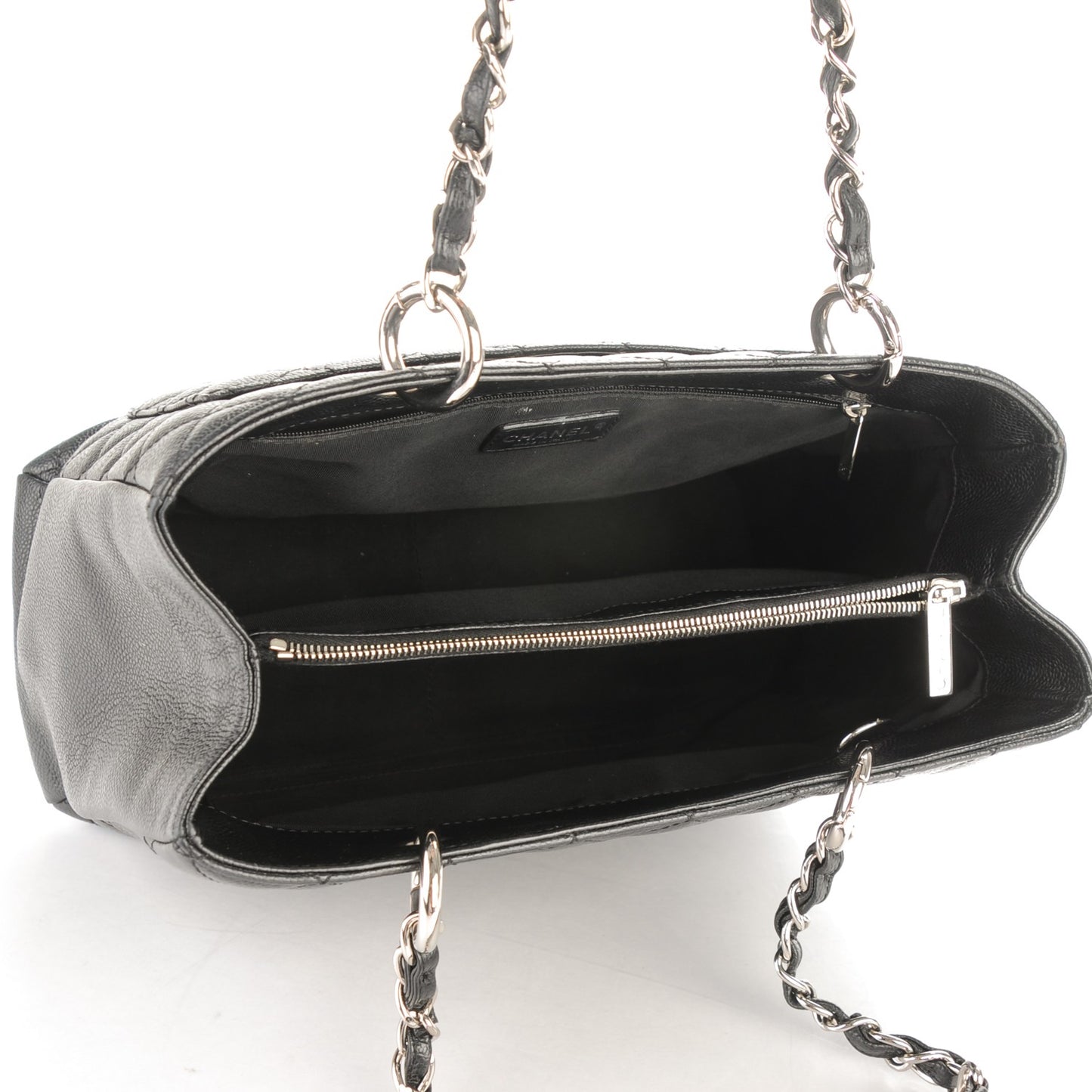 Caviar Quilted Grand Shopping Tote GST Black
