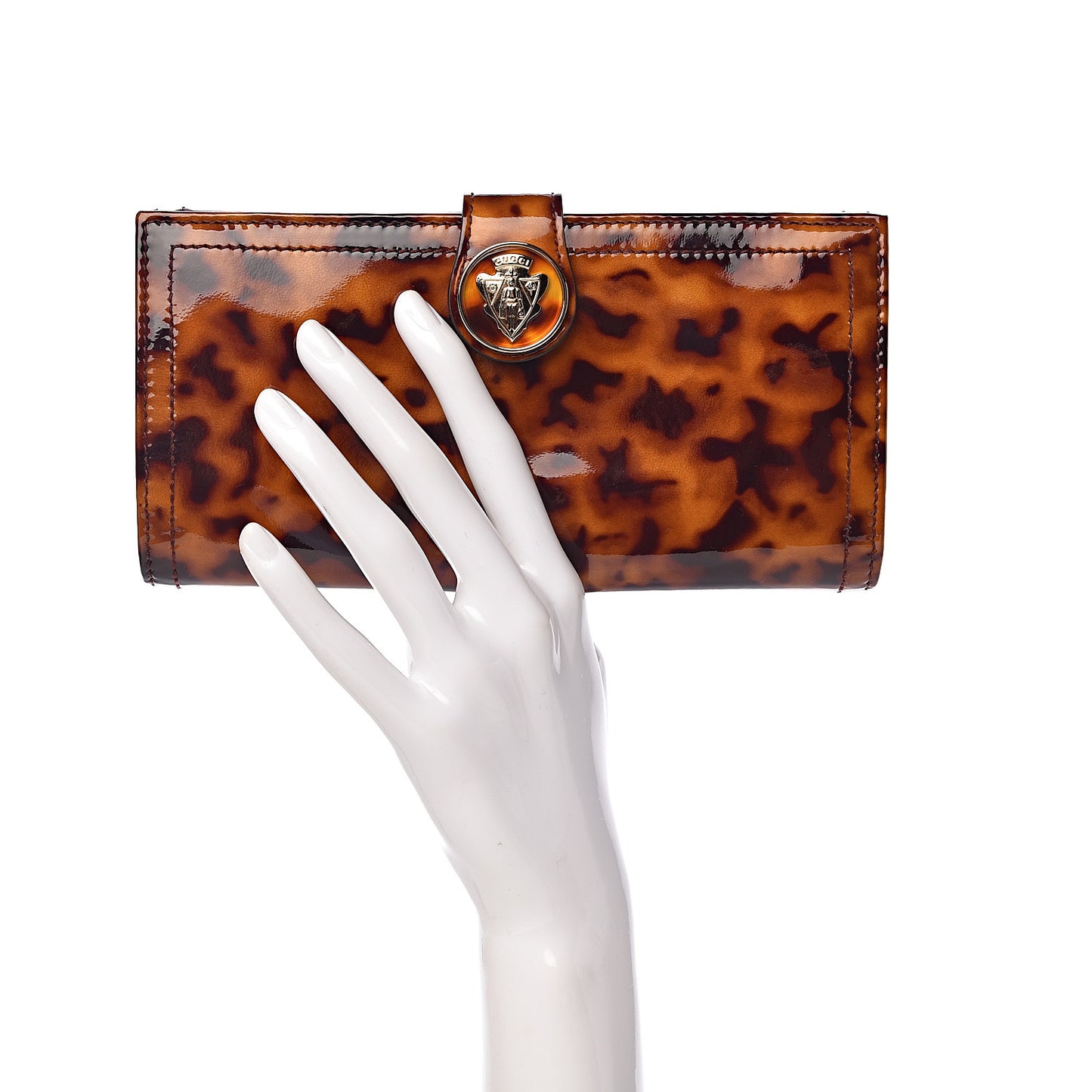 Patent Hysteria Continental Wallet Tortoise Brown