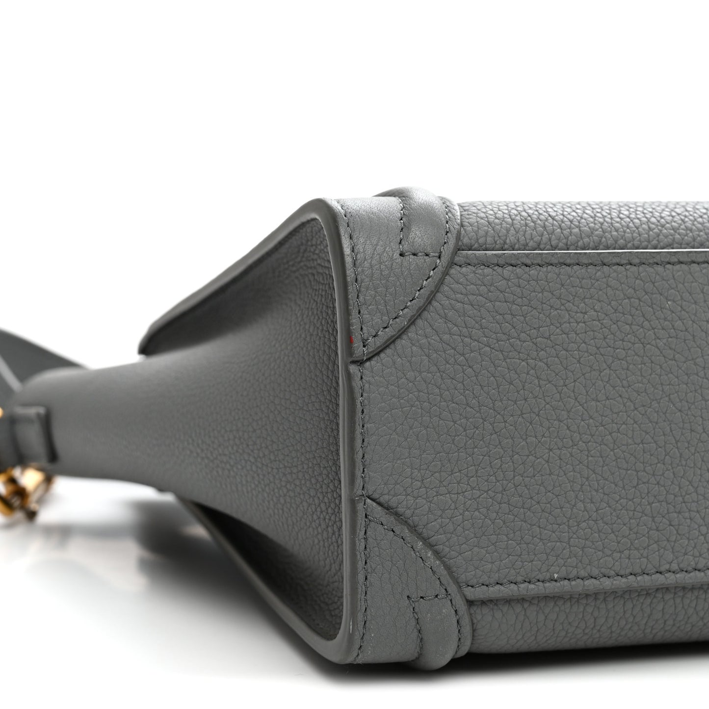 Baby Drummed Calfskin Nano Luggage Kohl