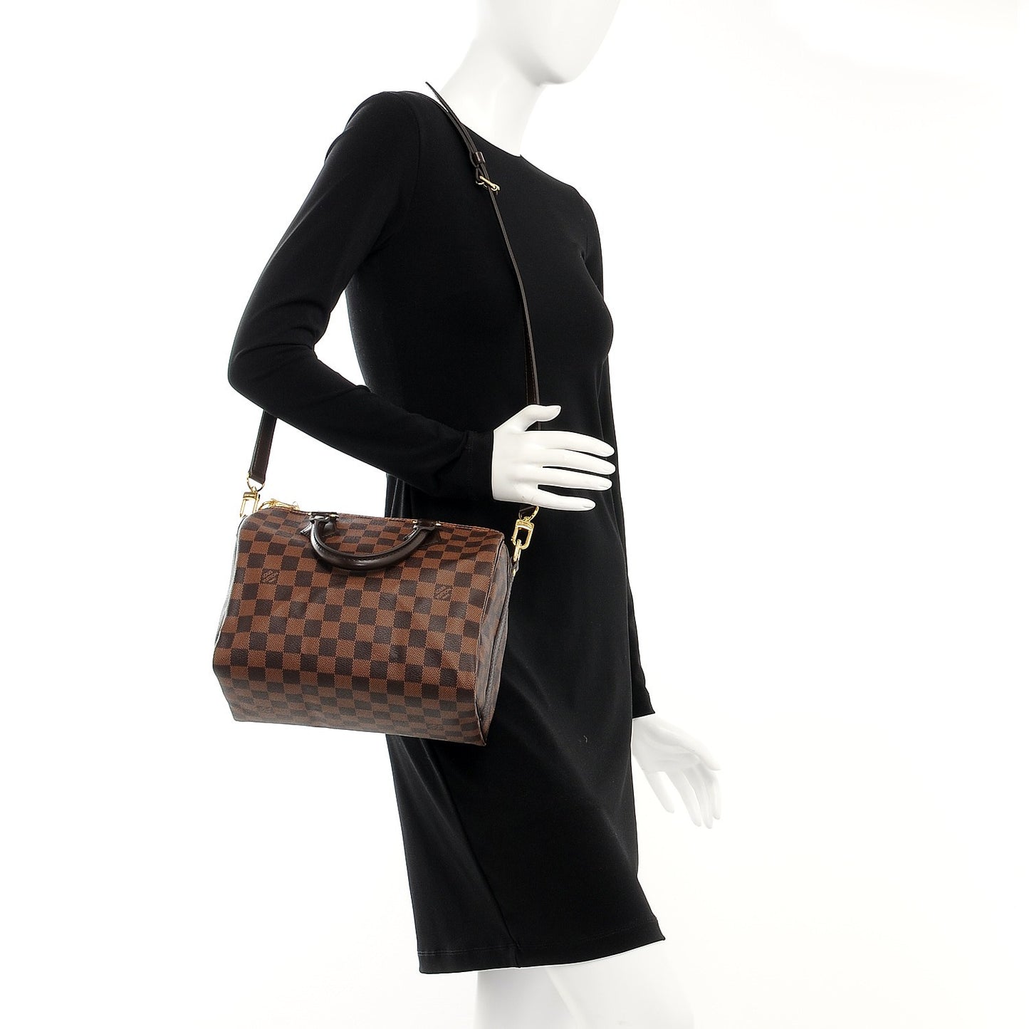 Damier Ebene Speedy Bandouliere 25