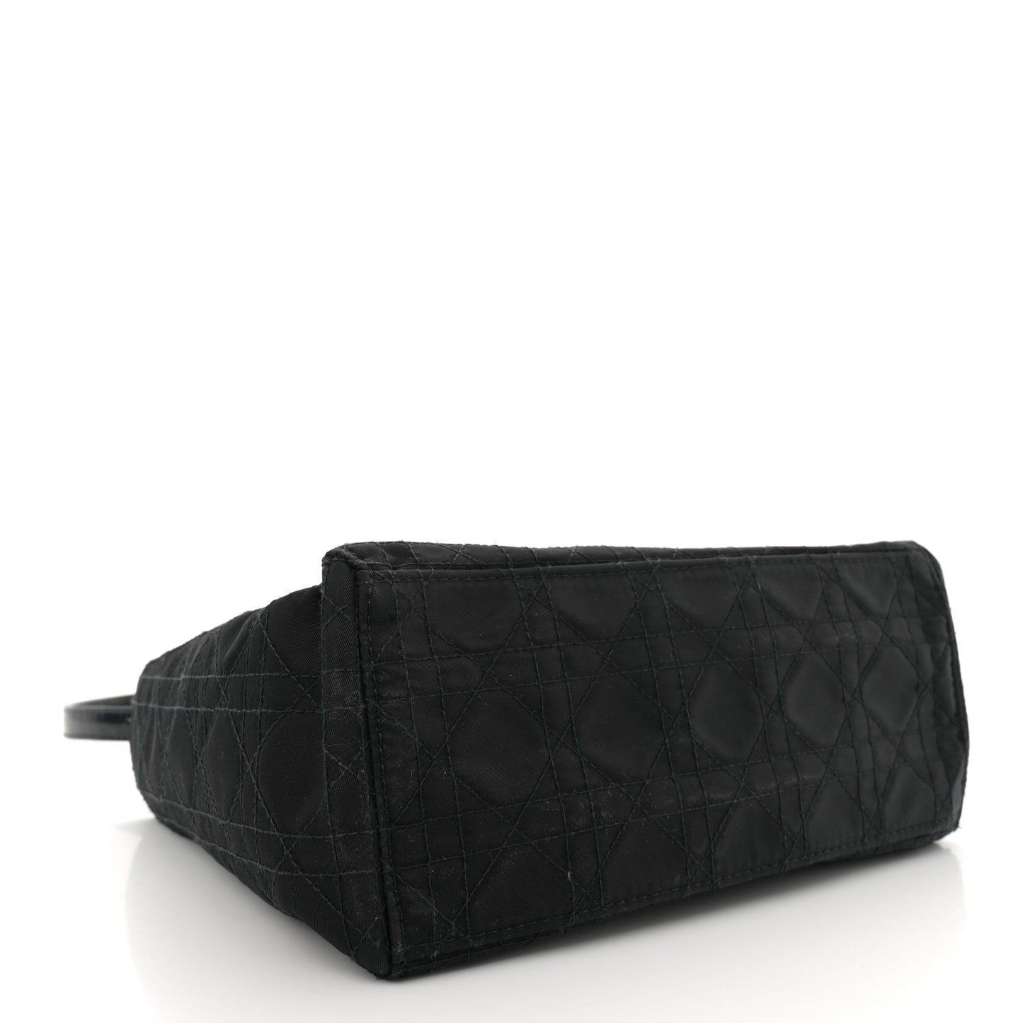 Nylon Cannage Medium Lady Dior Black