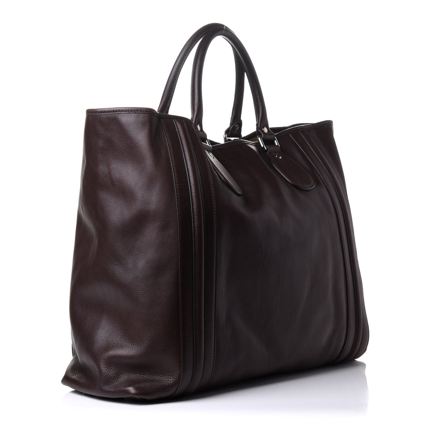 Calfskin Large Tote Brown