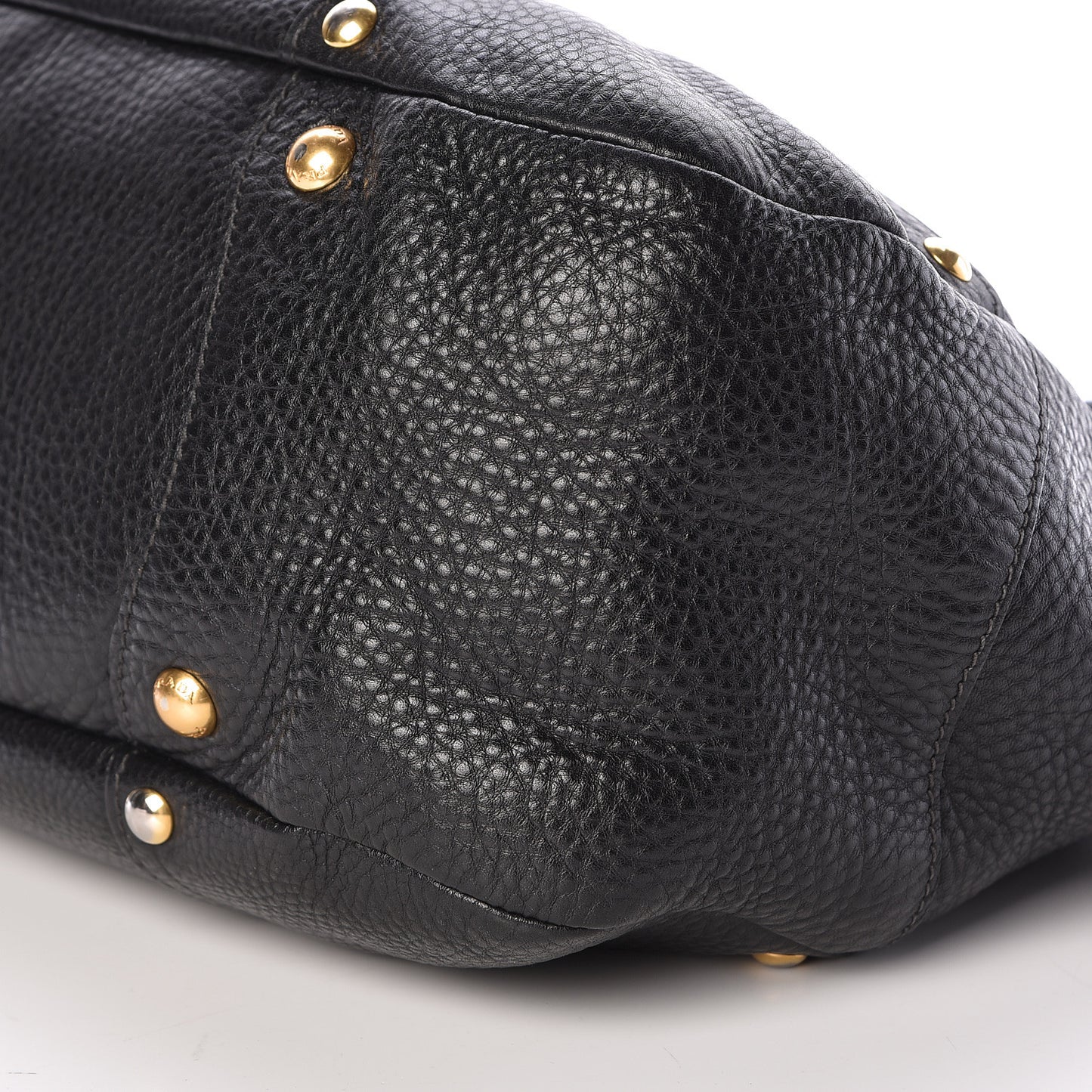 Vitello Daino Buckle Tote Black