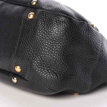 Prada Vitello Daino Buckle Tote Black 10 of 12