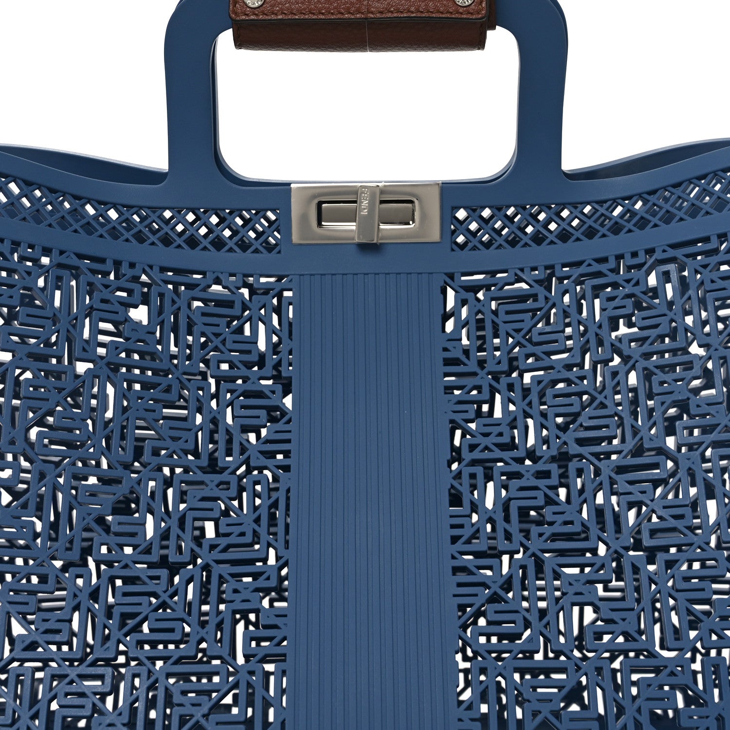 Fendi Recycled Plastic Forty8 Basket Neon Blue Dark Nut 1833175