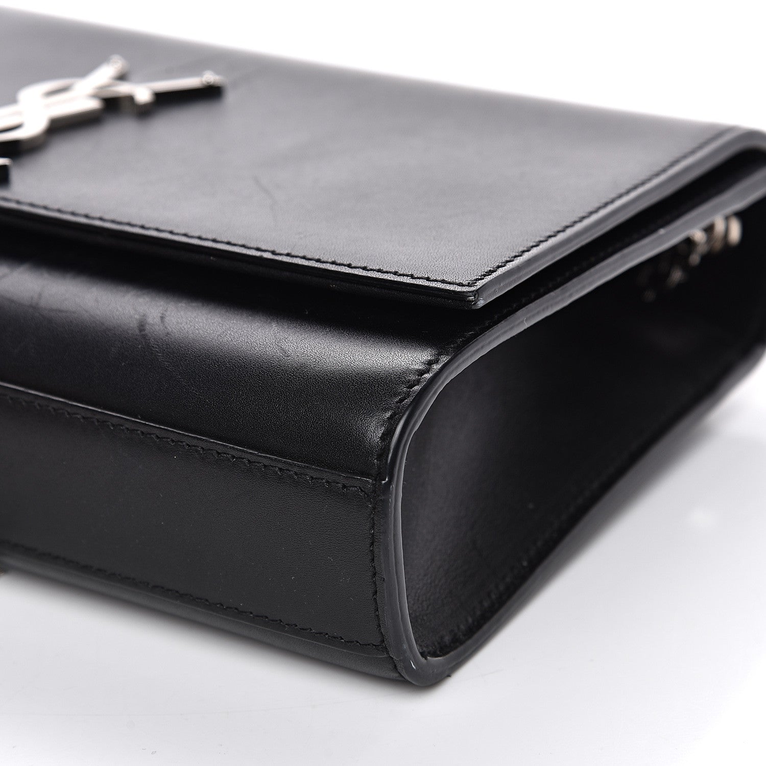 Saint Laurent Smooth Calfskin Medium Classic Monogram Kate Tassel Satchel Black 8 of 15