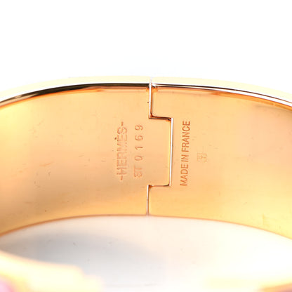 Hermes Enamel Wide Clic Clac H Bracelet PM Rose Nacarat 5 of 6