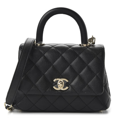 Chanel Caviar Quilted Extra Mini Coco Handle Flap Black 1 of 10