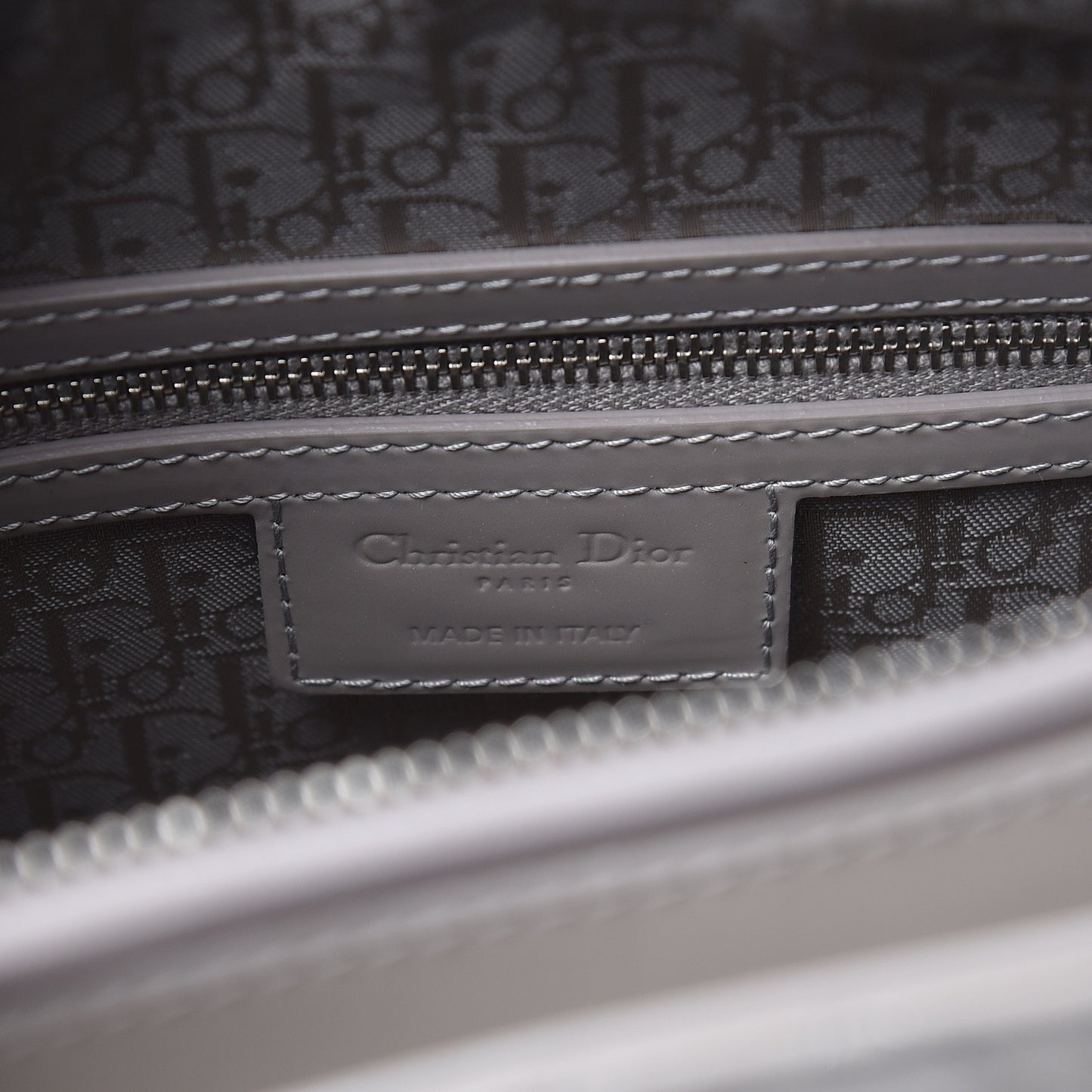 Patent Cannage Large Lady Dior Beige