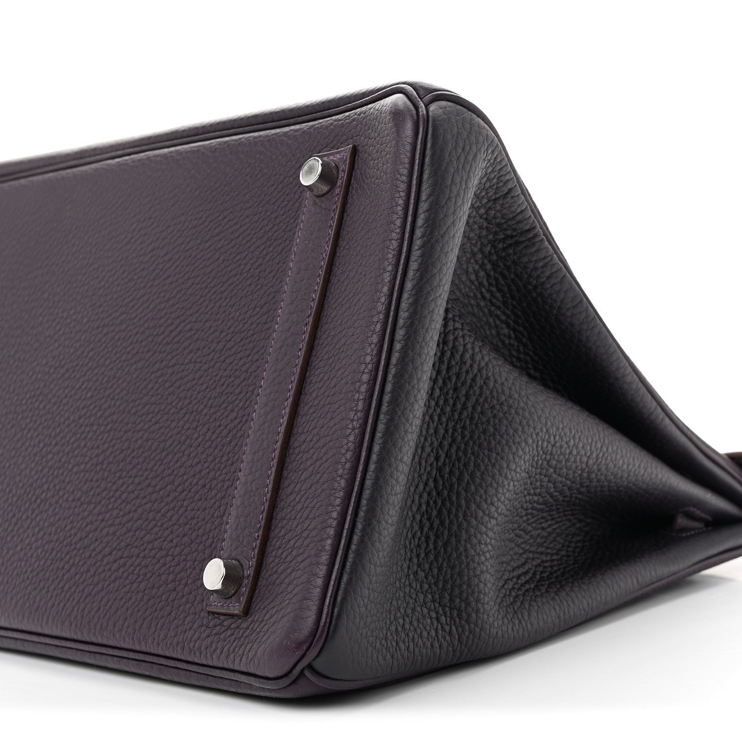 Hermes Taurillon Clemence Birkin 35 Raisin 10 of 15