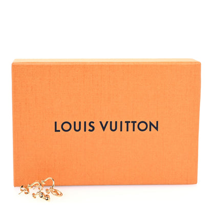 Louis Vuitton Brass Blooming Earrings Gold 5 of 5