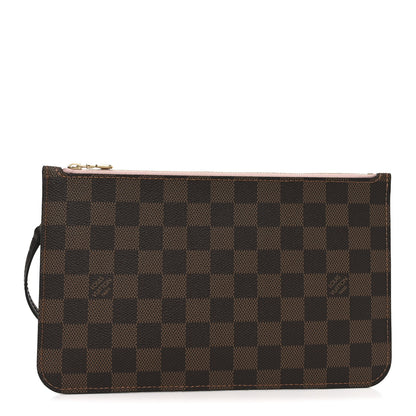 Louis Vuitton Damier Ebene Neverfull MM GM Pochette Rose Ballerine 1 of 6