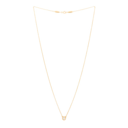 Tiffany 18K Rose Gold Diamond .14ct Elsa Peretti Diamonds by the Yard Pendant Necklace 3 of 5