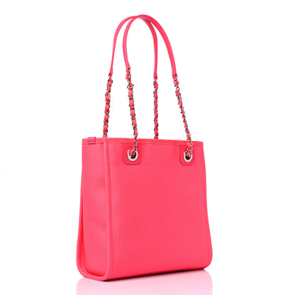 Chanel Mixed Fibers Mini Deauville Tote Pink Orange 3 of 11