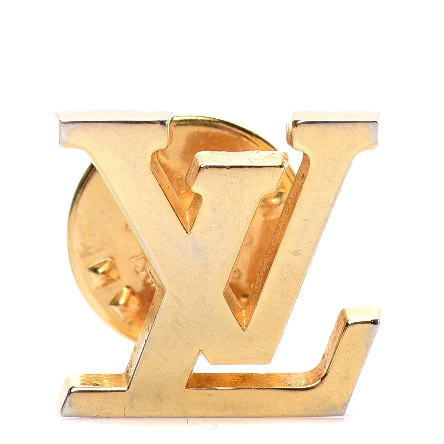 Louis Vuitton LV Initial Pin Gold 1 of 3