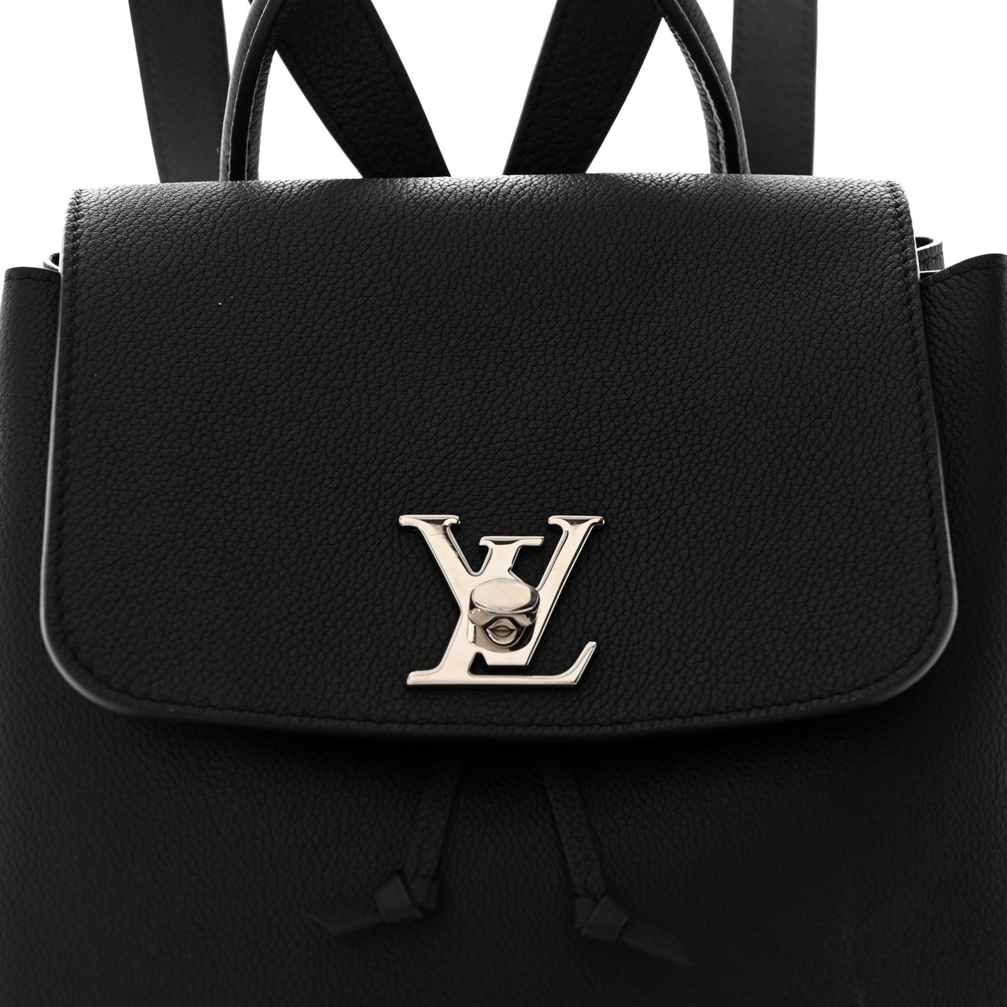 Calfskin Lockme Backpack Black