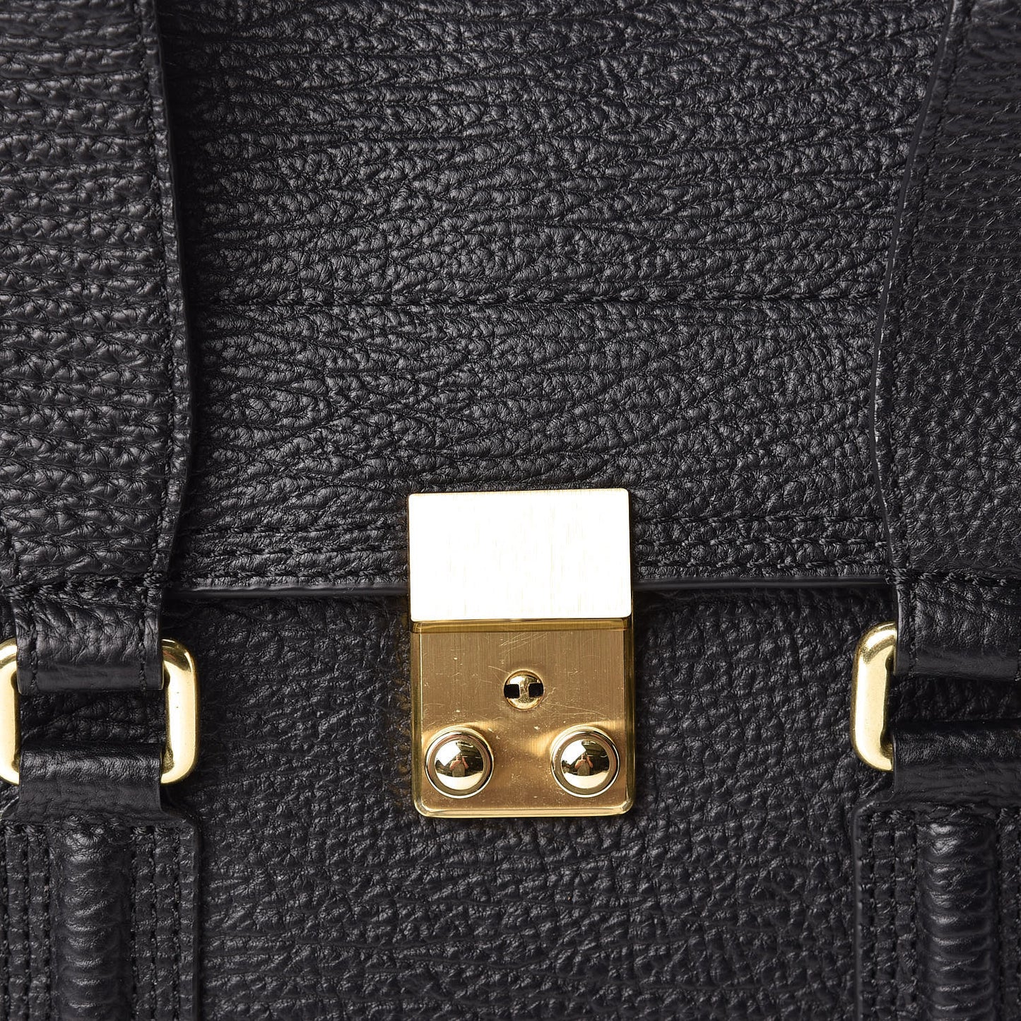 3.1 Textured Calfskin Medium Pashli Satchel Black