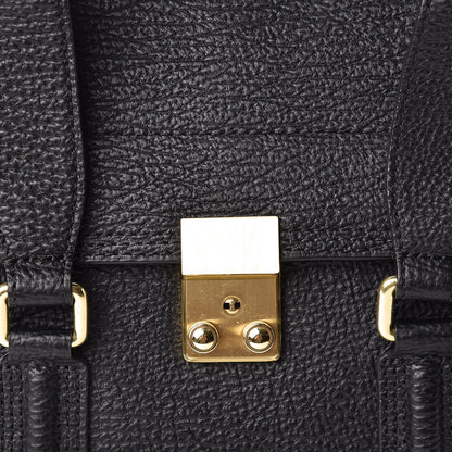3.1 Phillip Lim 3.1 Textured Calfskin Medium Pashli Satchel Black 7 of 9