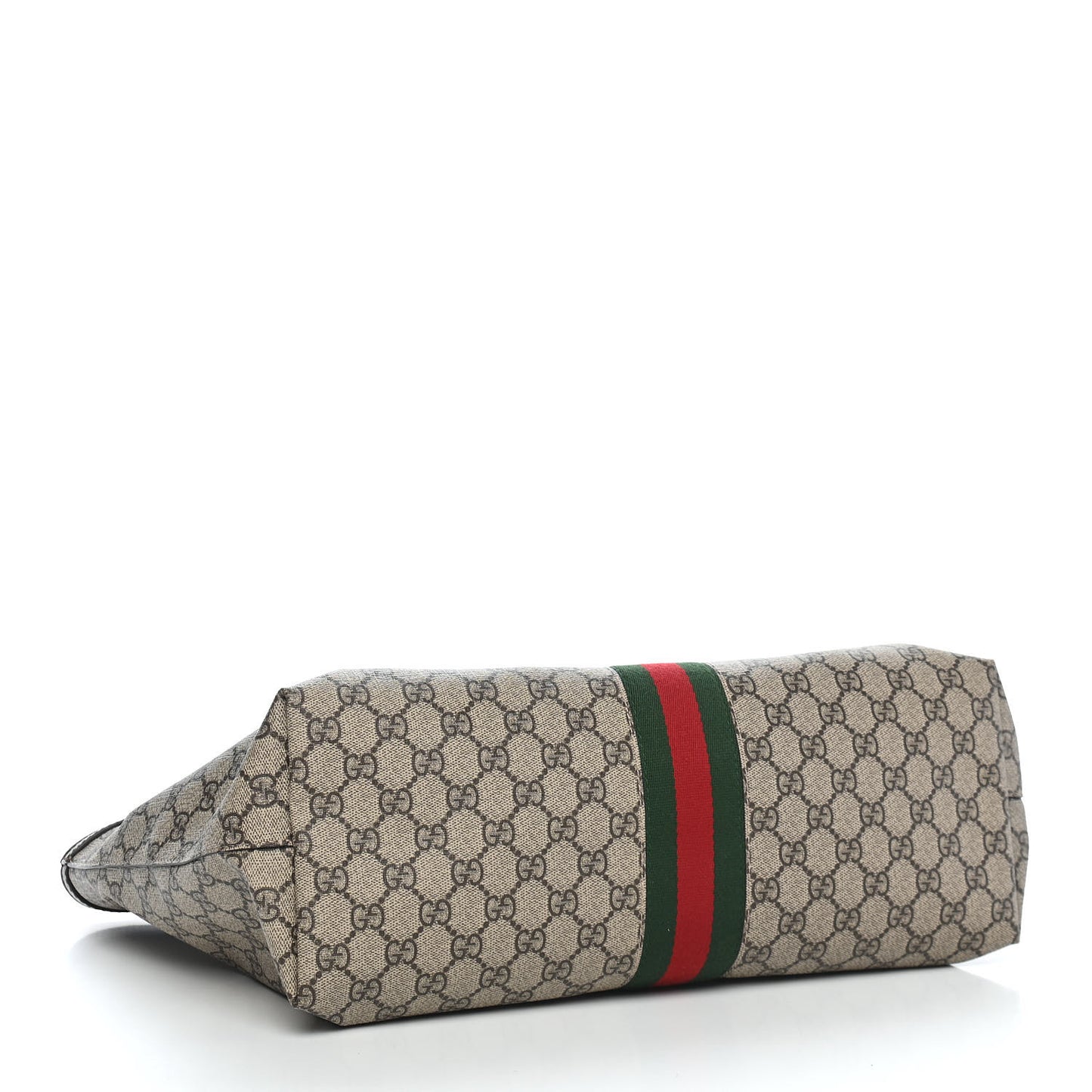 GG Supreme Monogram Medium Ophidia Shopping Tote Brown