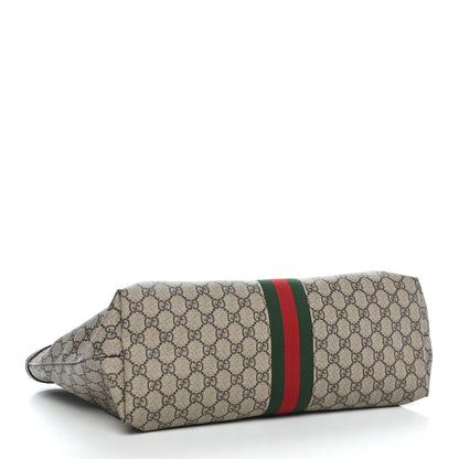 Gucci GG Supreme Monogram Medium Ophidia Shopping Tote Brown 4 of 9