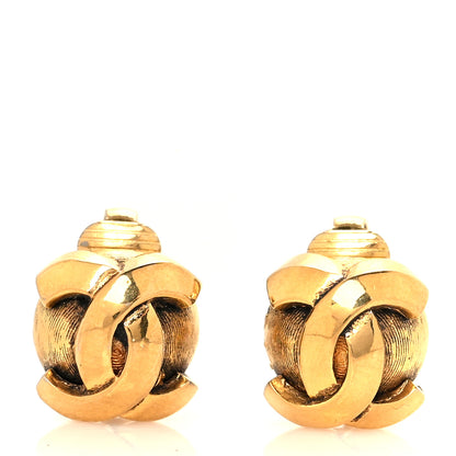 Chanel CC Clip On Earrings Gold 1 of 4