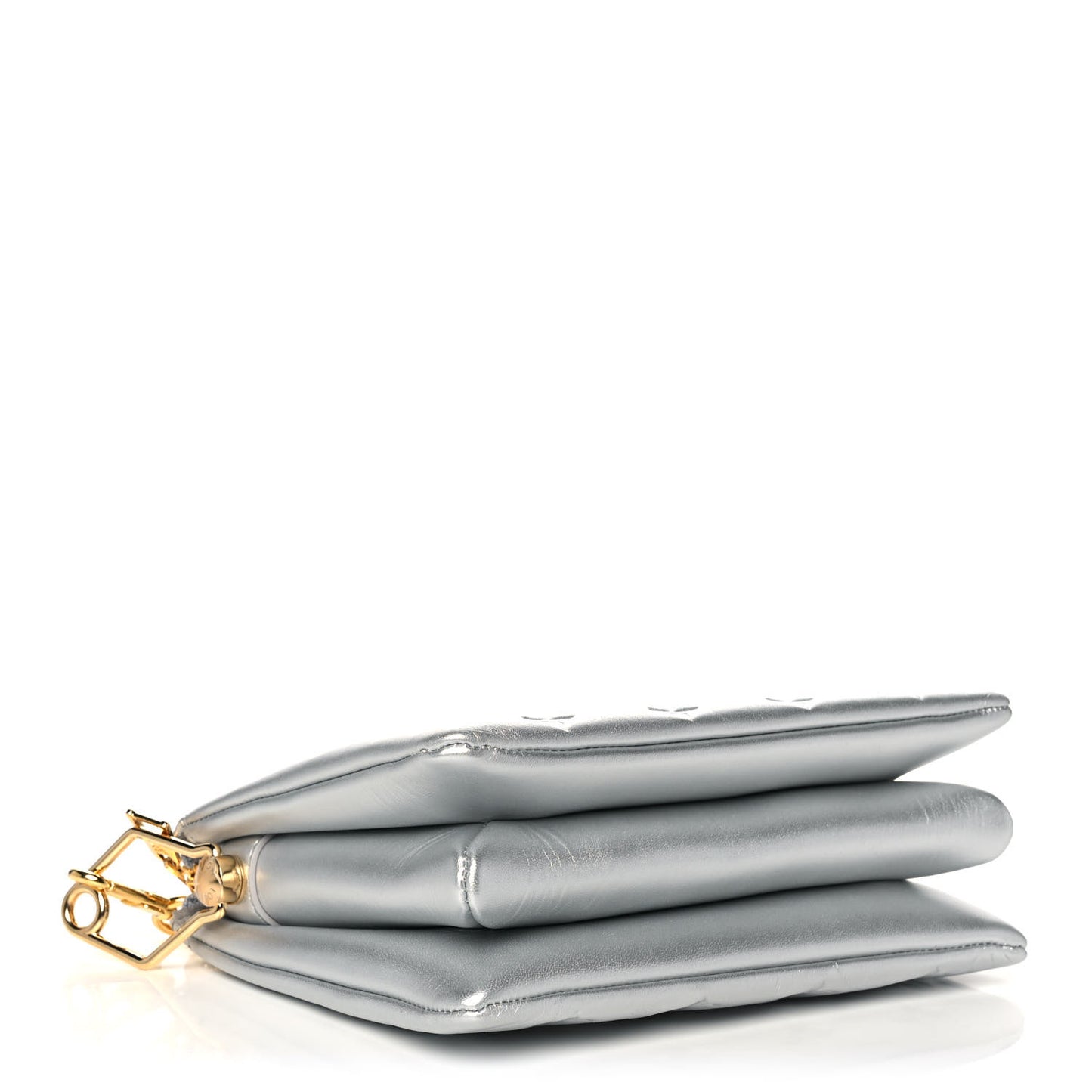Lambskin Embossed Monogram Coussin BB Silver