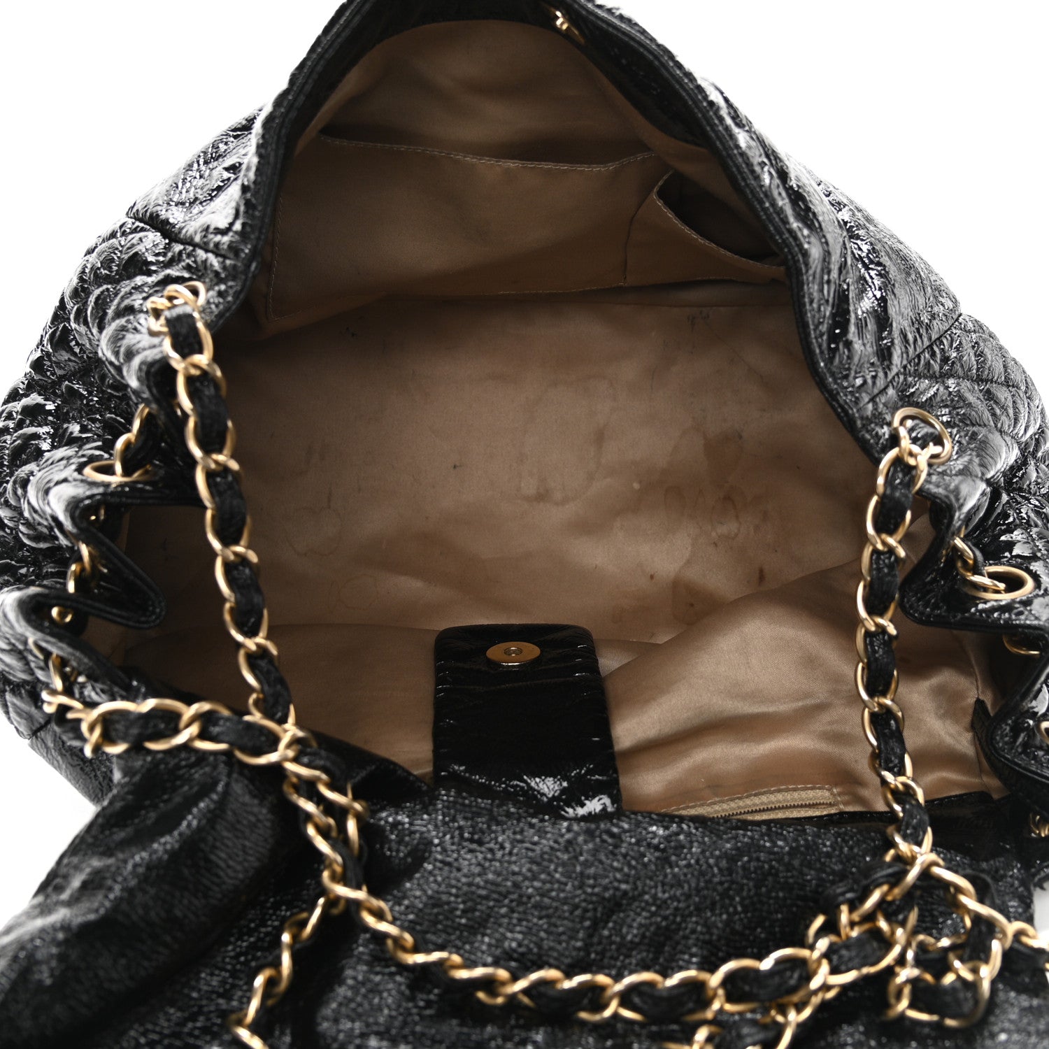 Chanel Vinyl XL Rock and Chain Flap Black 5 of 12