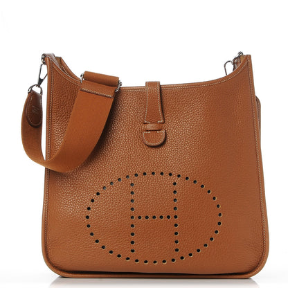 Hermes Taurillon Clemence Evelyne III GM Gold 1 of 8