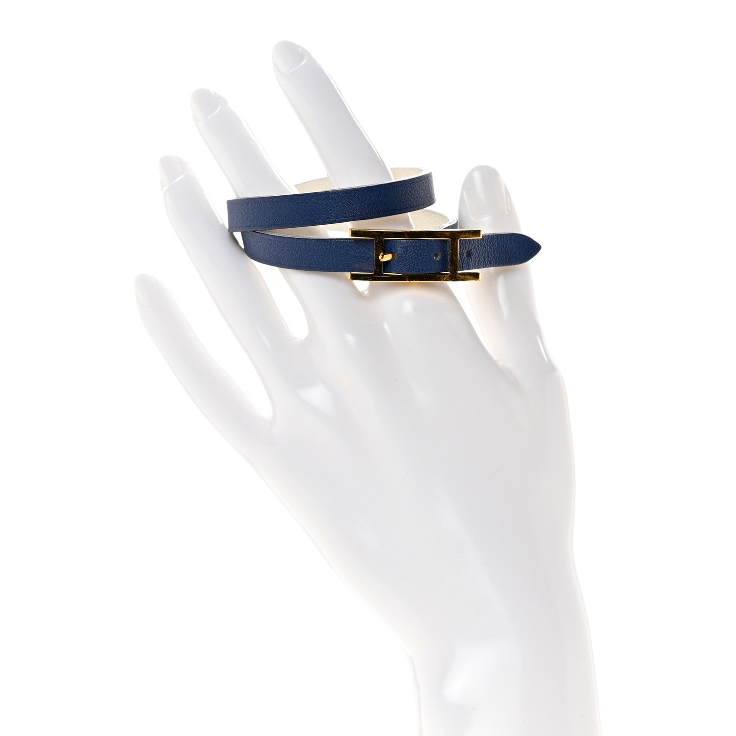 Hermes Swift Behapi Double Tour Bracelet Belu Encre White 2 of 4