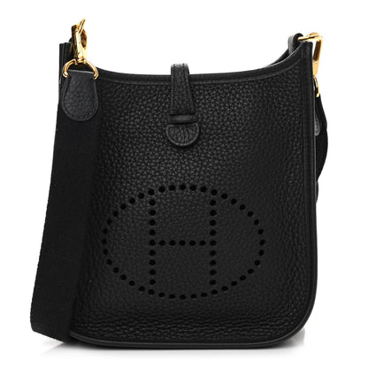 Hermes Taurillon Clemence Evelyne TPM Black 1 of 13