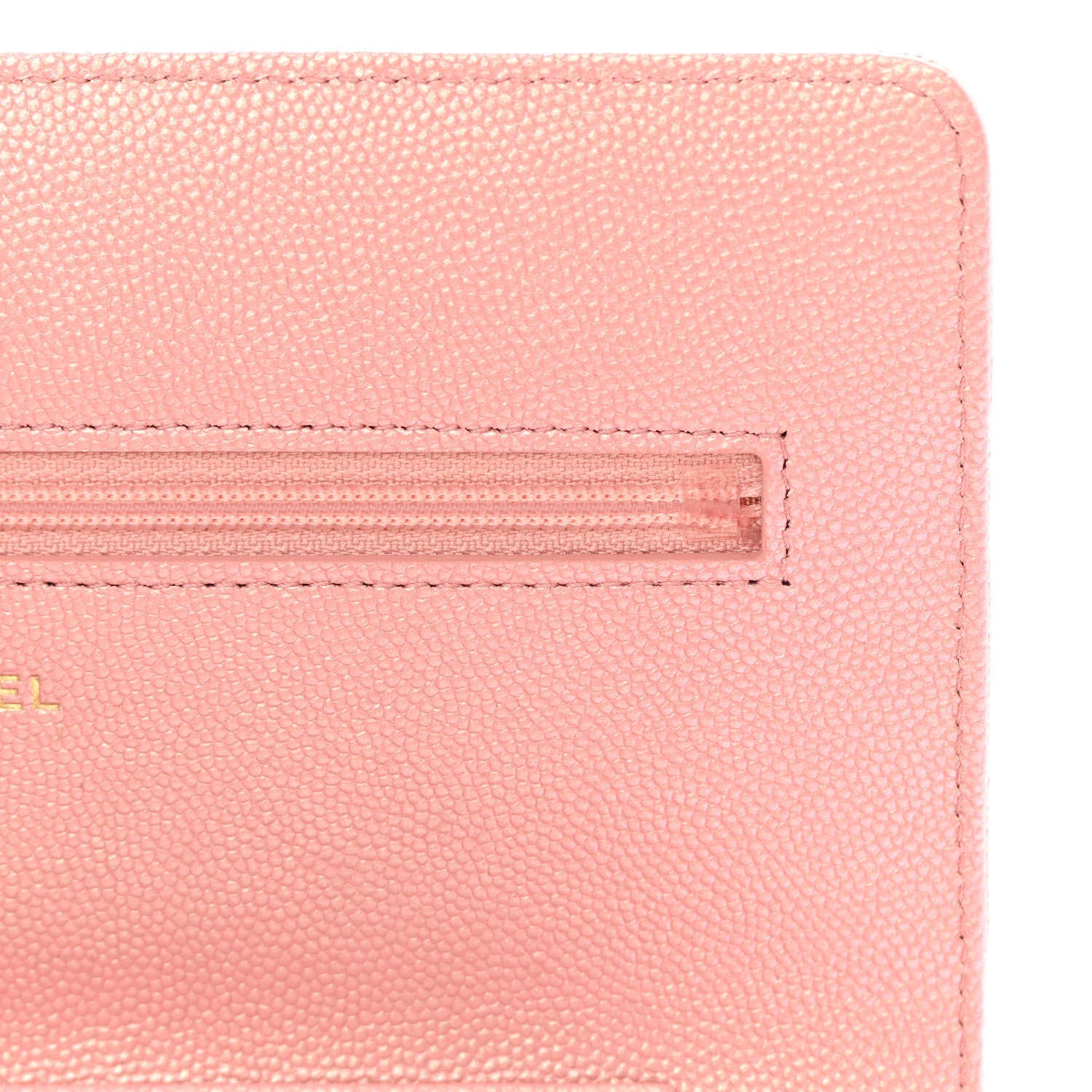 Chanel Iridescent Caviar Quilted Wallet on Chain WOC Rose Pink 12 of 14