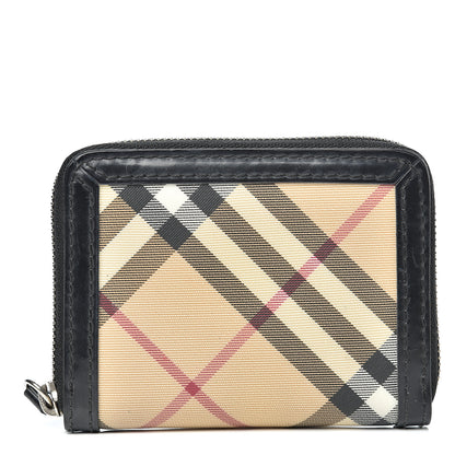 Burberry Supernova Check Zip Around Wallet Chocolate 1 of 8