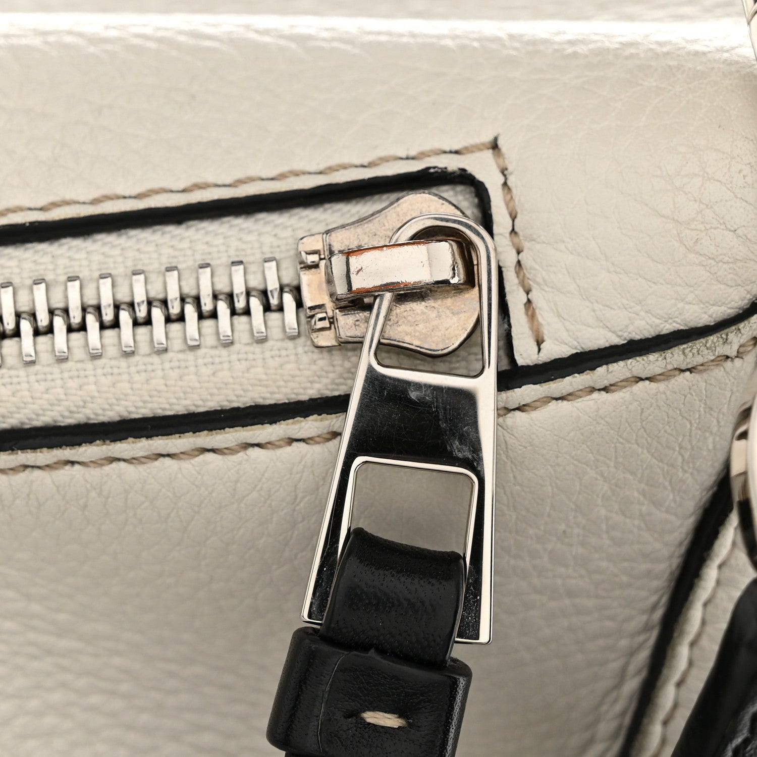 Loewe Calfskin Small Puzzle Bag Sand Soft White Black 13 of 15