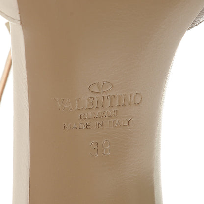 Valentino Garavani Nappa Rockstud Peep Toe Cross Strap D'Orsay 105mm Pumps 39 Ivory 6 of 8