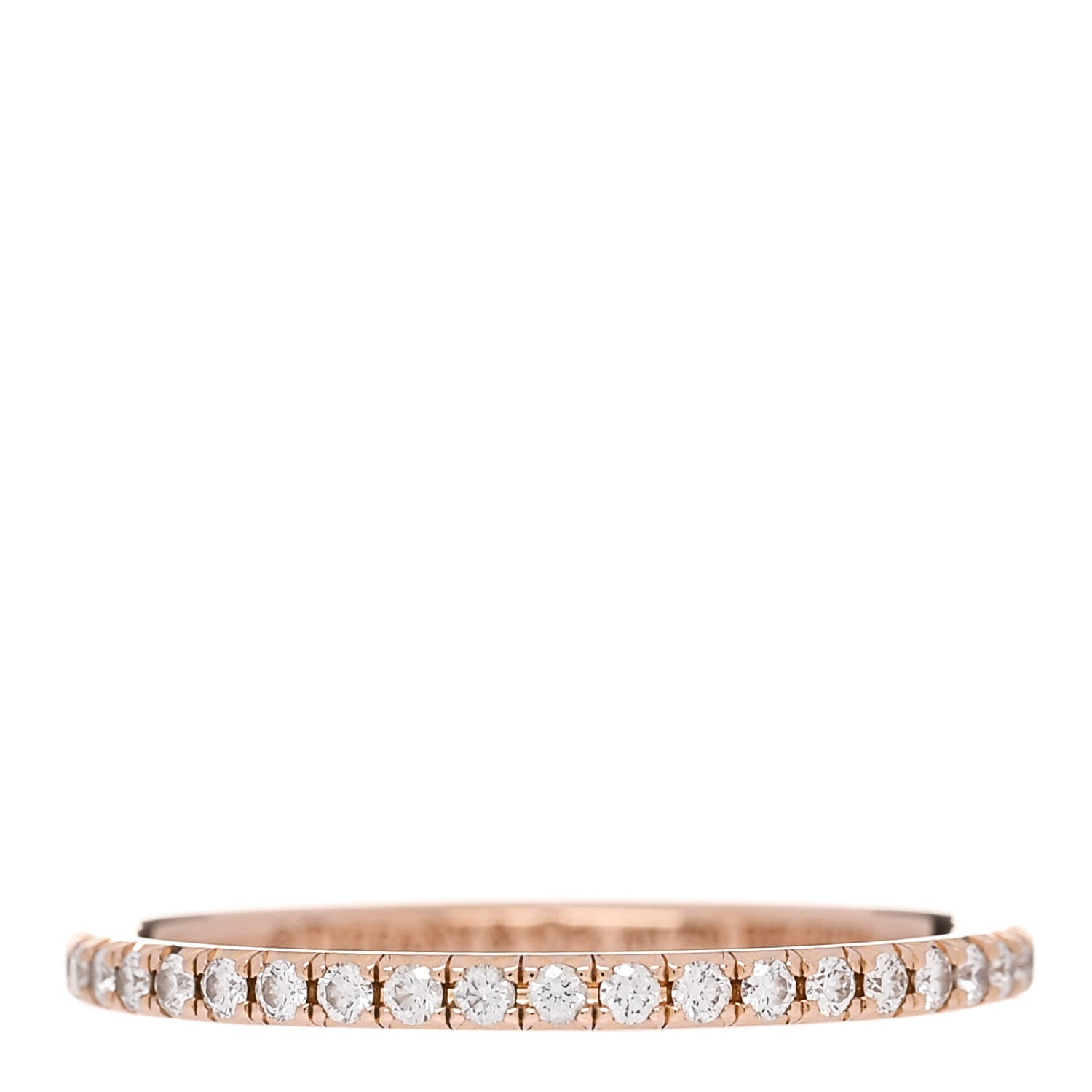 Tiffany 18K Rose Gold Diamond Metro Band Ring 51 5.75 1 of 4