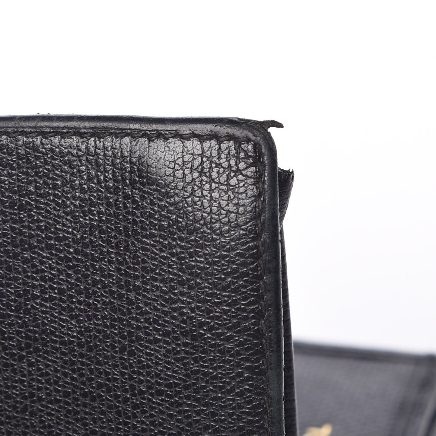 Grained Calfskin CC Button Wallet Black