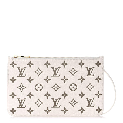 Louis Vuitton Empreinte Monogram Spring In The City Neverfull Pochette MM Kaki Beige Cream 1 of 9