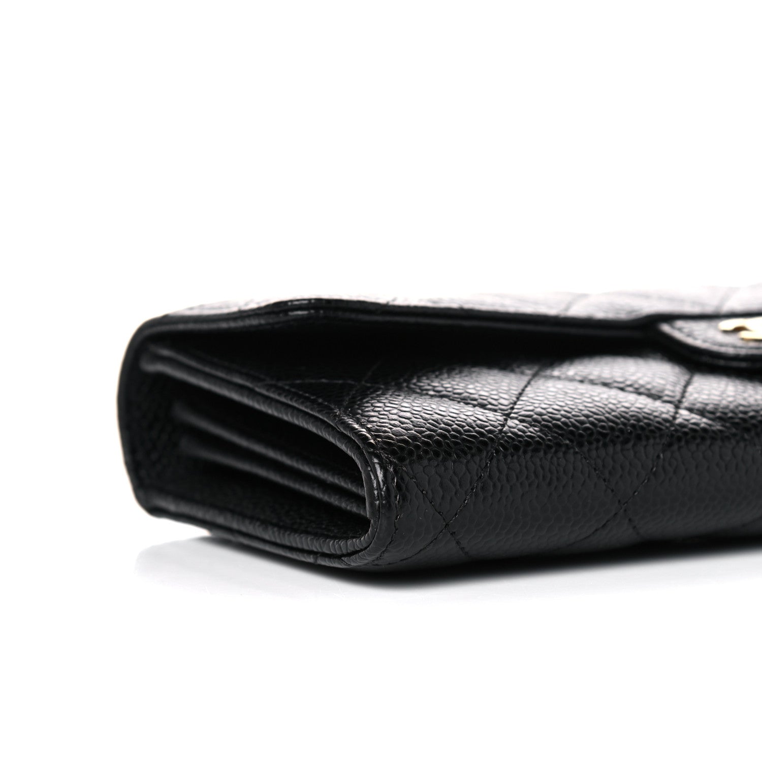 Chanel Caviar Quilted Large Gusset Flap Wallet Black 9 of 11