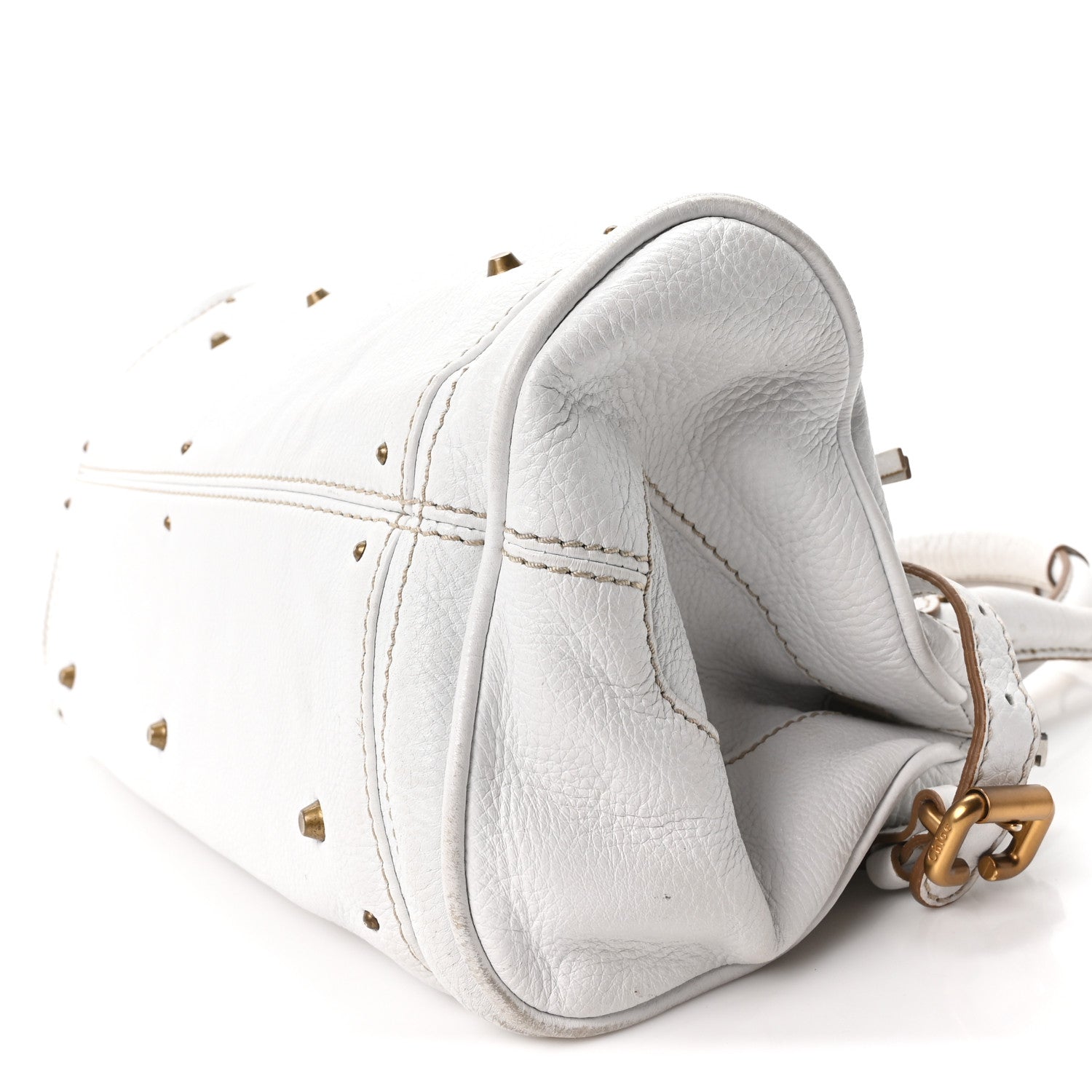 Chloe Calfskin Medium Paddington Satchel White 10 of 10