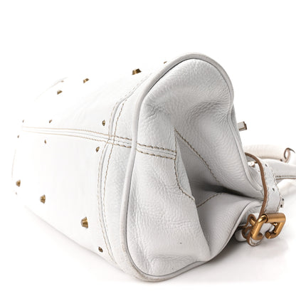 Chloe Calfskin Medium Paddington Satchel White 10 of 10