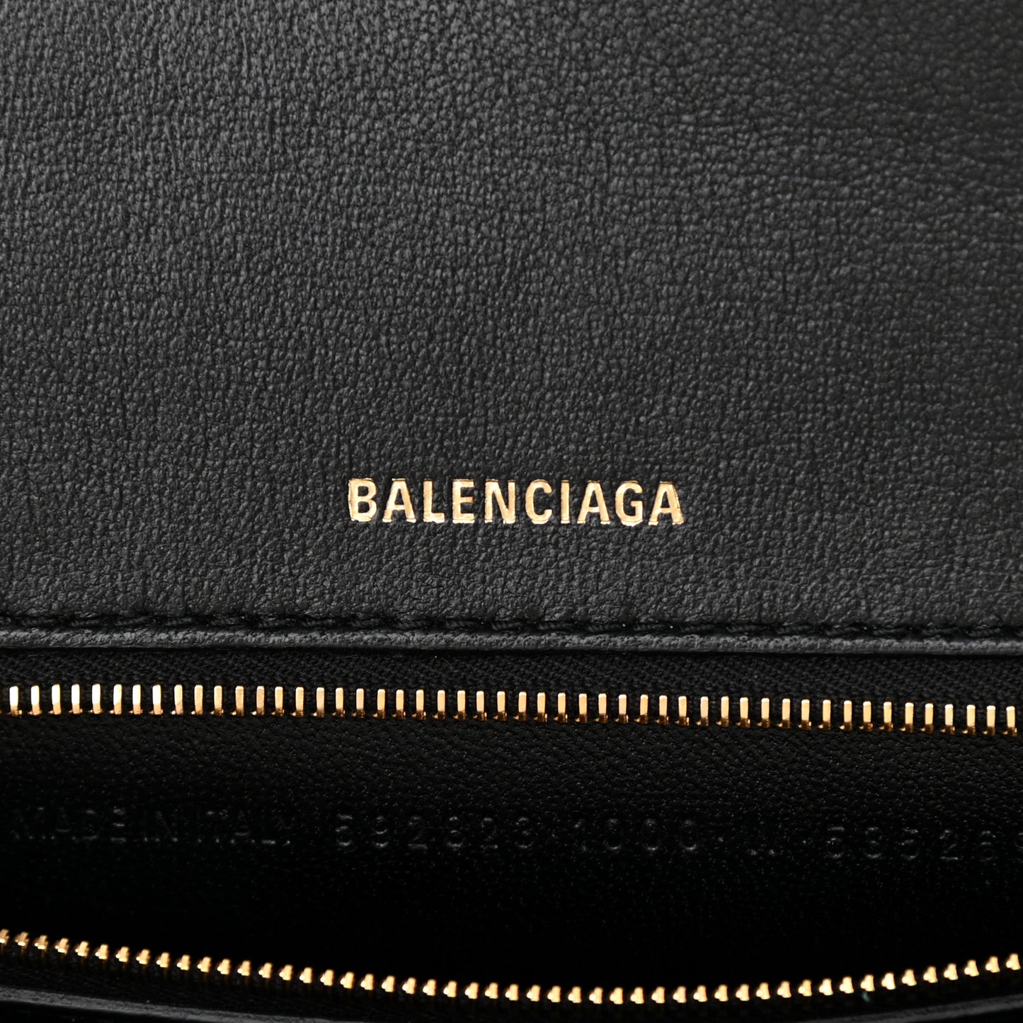 Shiny Box Calfskin Medium Hourglass Top Handle Bag Black