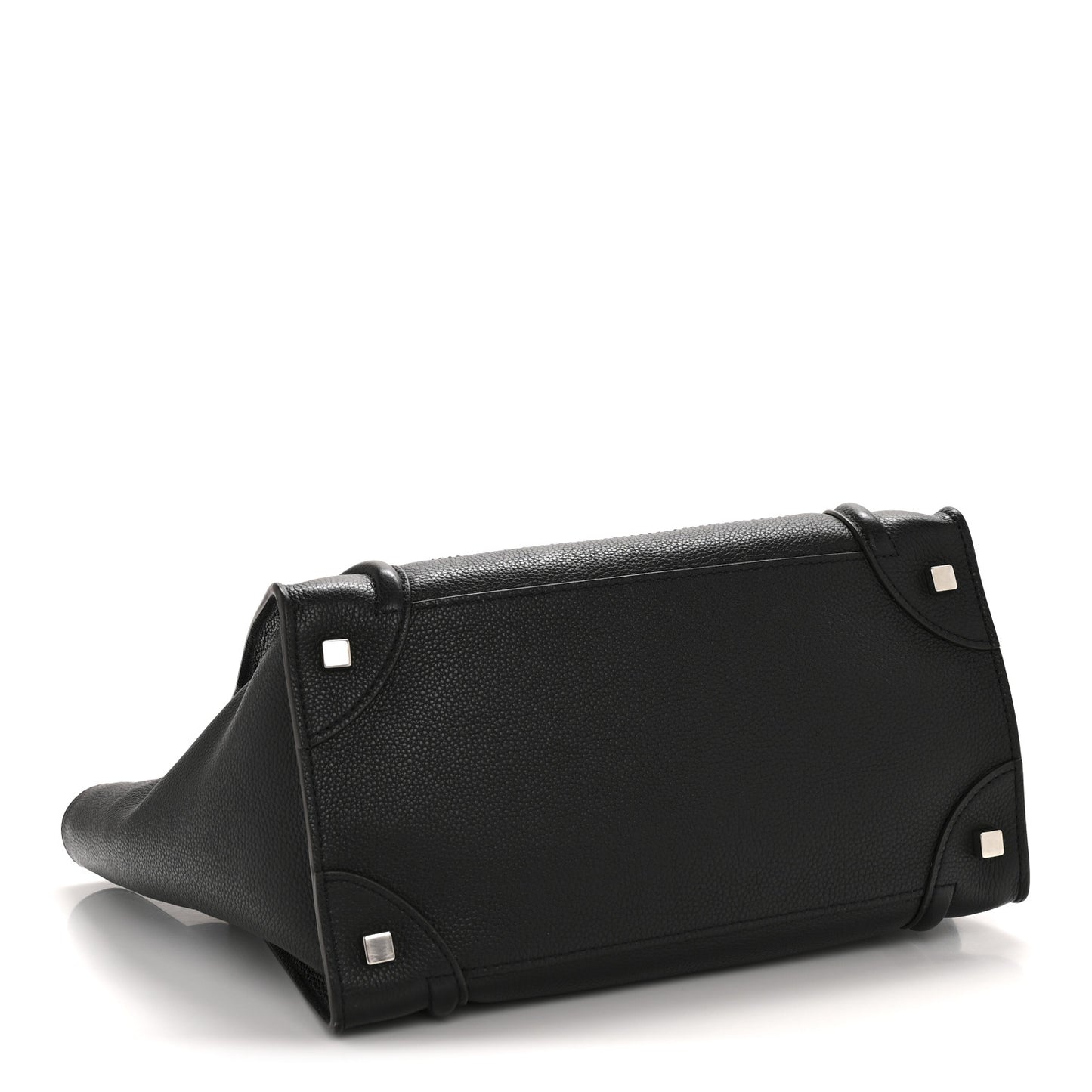 Drummed Calfskin Mini Luggage Black