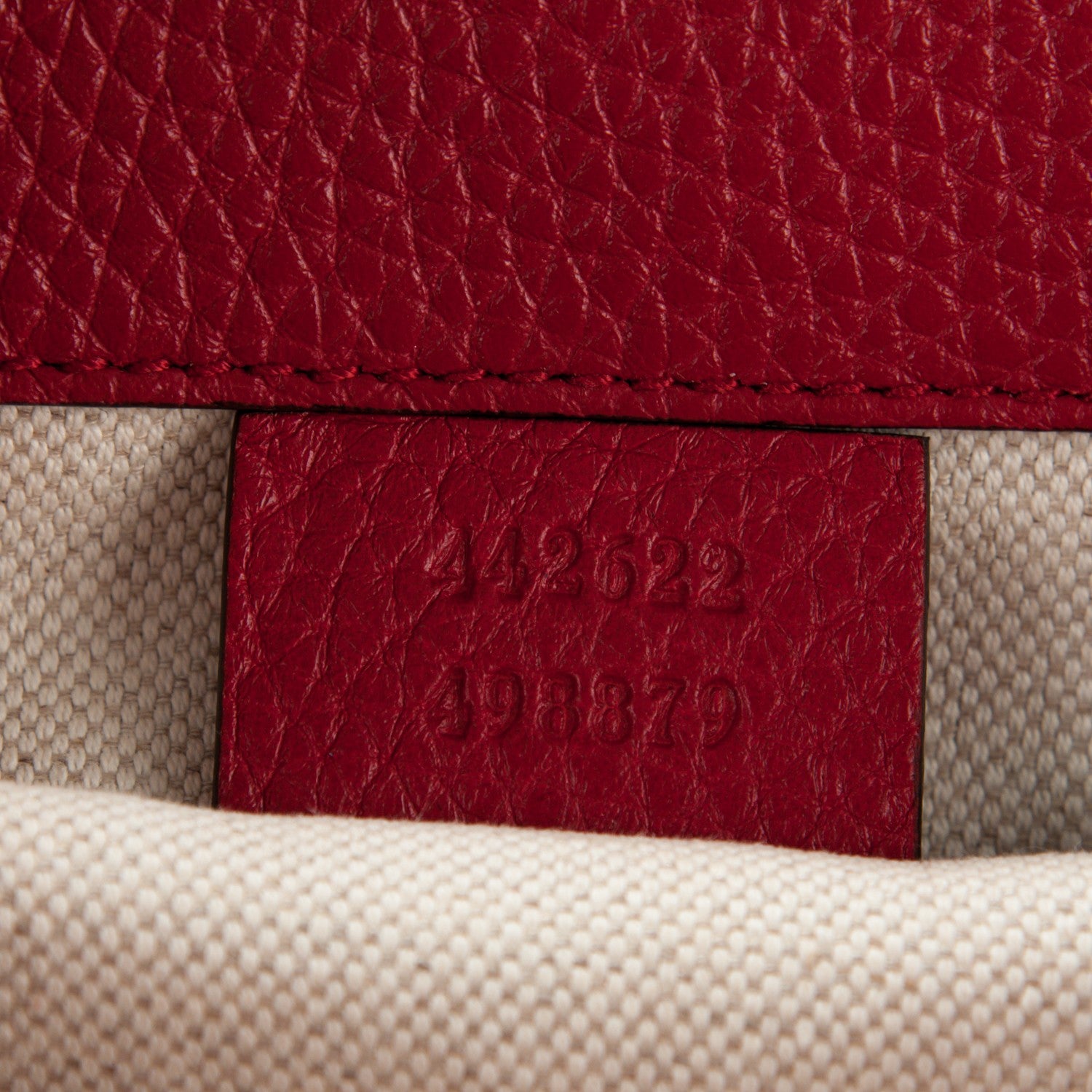 Gucci Calfskin Mini GG Marmont Top Handle Bag Vulcanic Red 7 of 7
